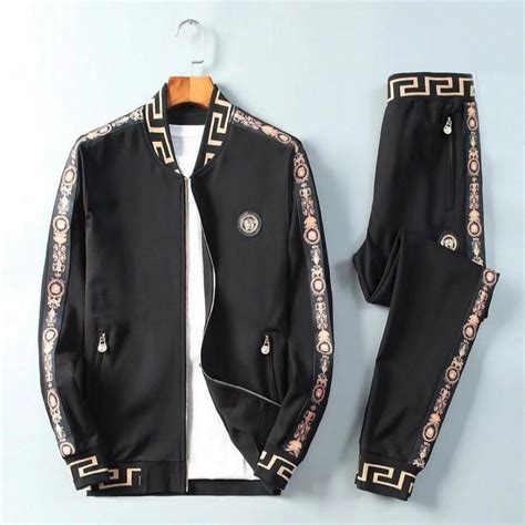 versace joggers tracksuit|designer velour tracksuits for men's.